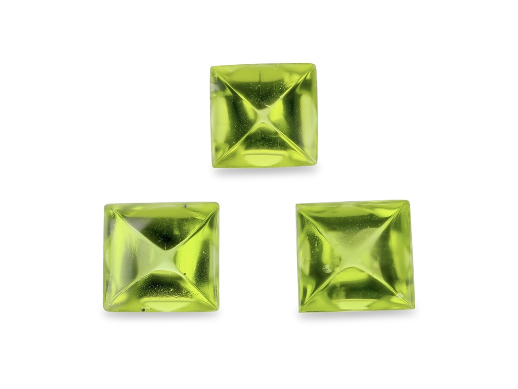 [PRQT0600P1] Peridot 6.00mm Square Buff Top