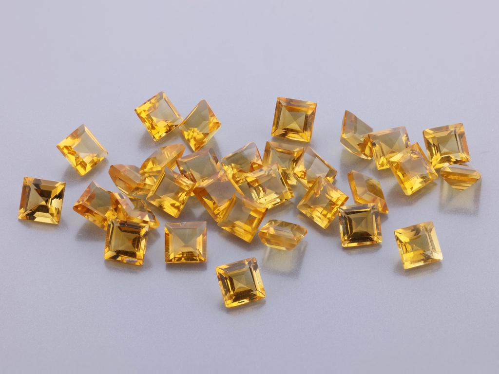 [QCQS0350] Citrine 3.50mm Carre Cut