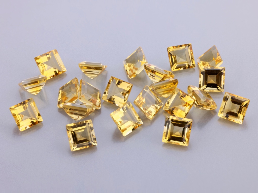 [QCQS0500] Citrine 5.00mm Carre Cut