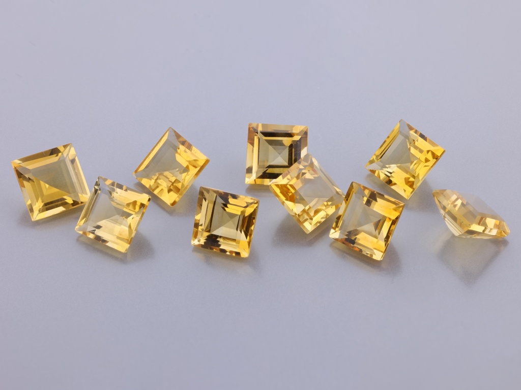 [QCQS0600] Citrine 6.00mm Carre Cut