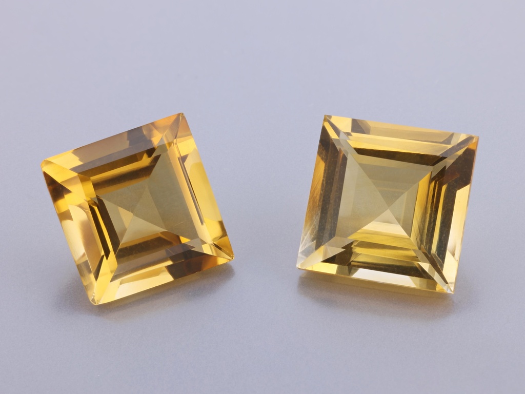 [QCQS1200] Citrine 12mm Carre Cut