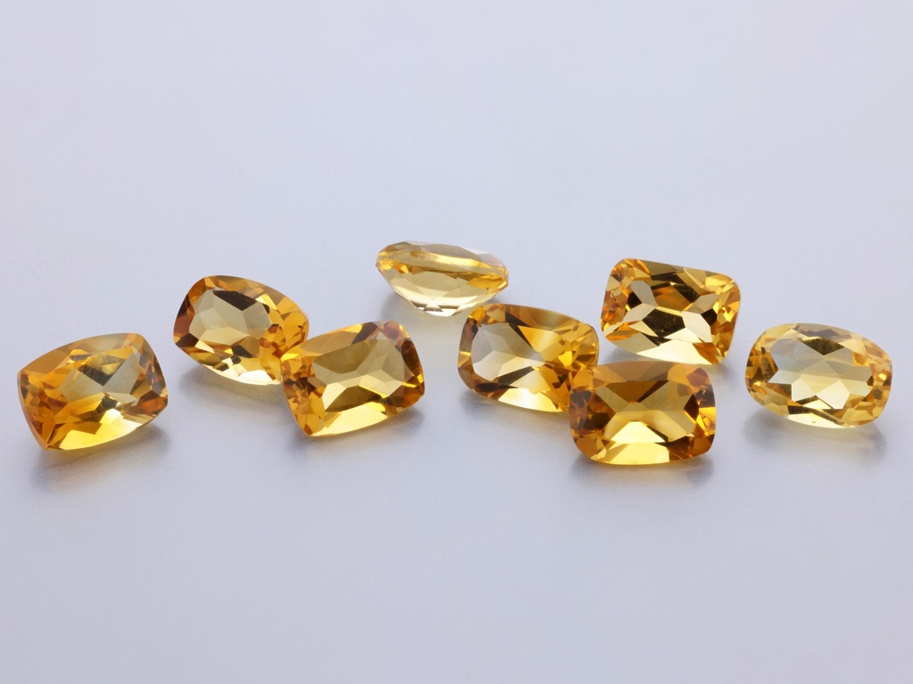 [QCAB0705] Citrine 7x5mm Cushion