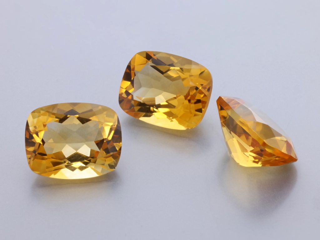 [QCAB1008] Citrine 10x8mm Cushion