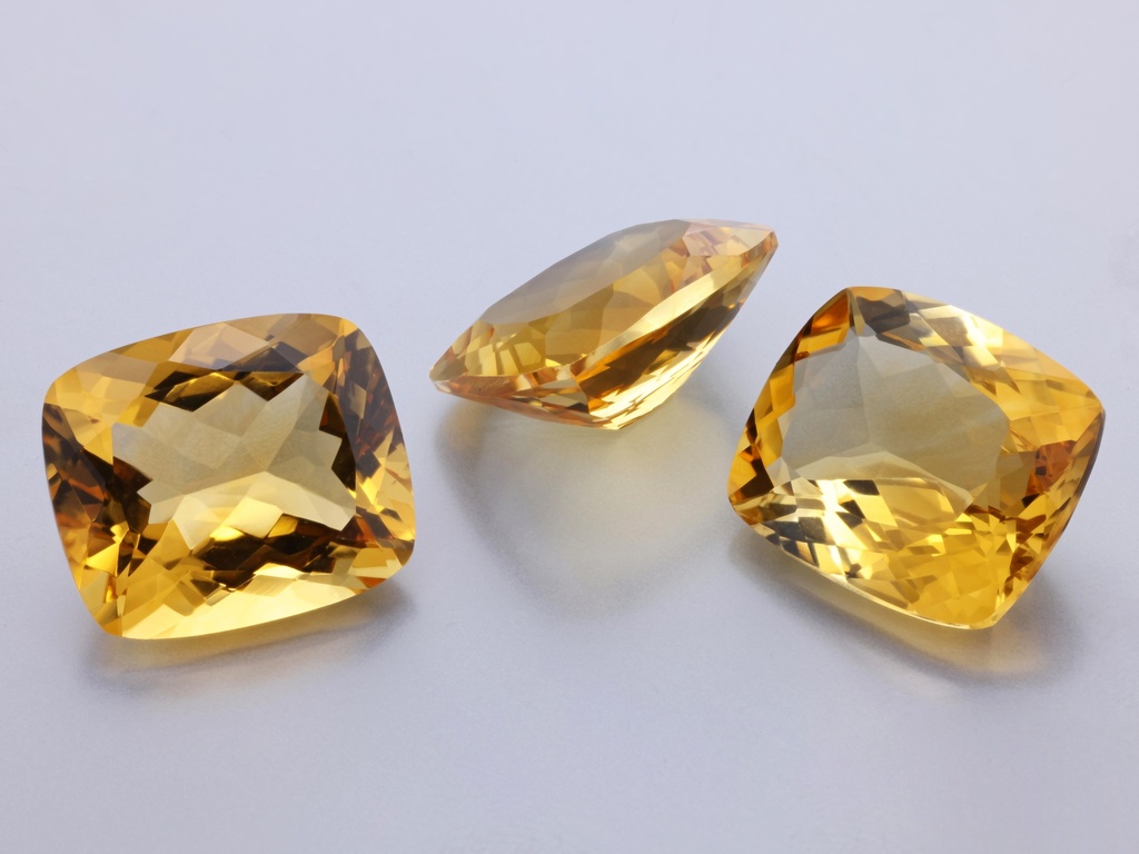 [QCAB1412] Citrine 14x12mm Cushion