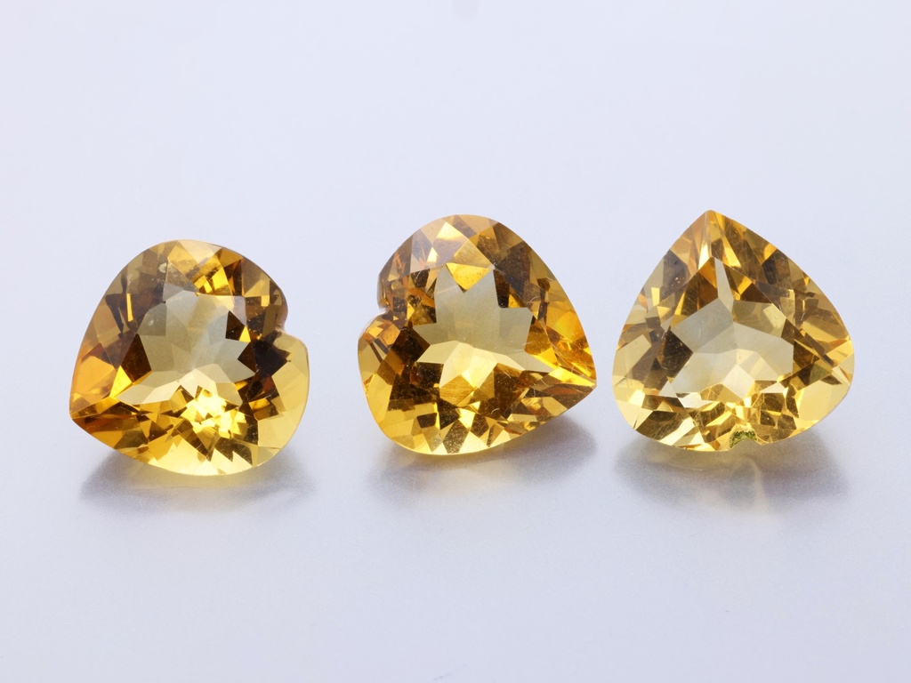 [QCHB1200] Citrine 12mm Heart Shape 