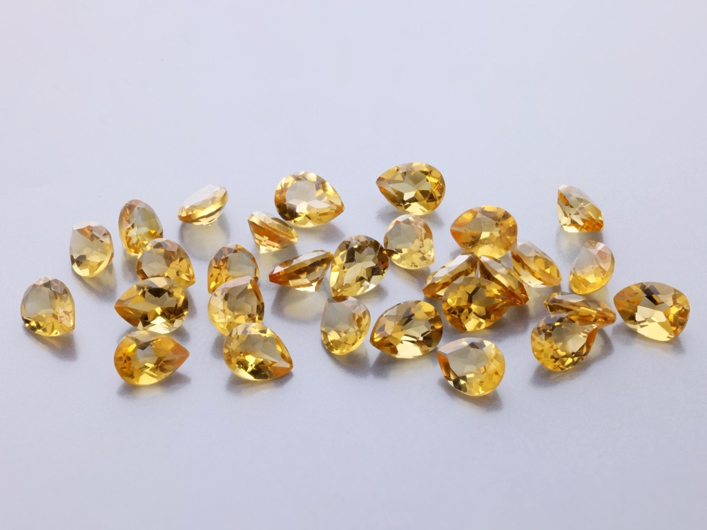 [QCPB0403] Citrine 4x3mm Pear Shape