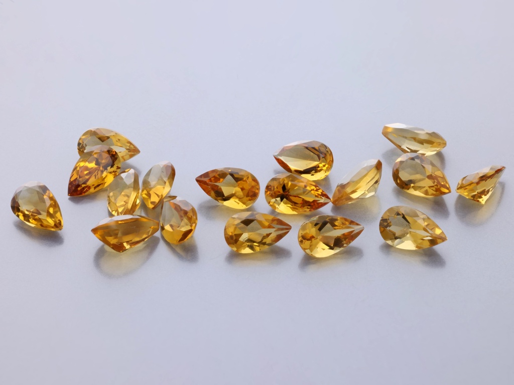 [QCPB0503] Citrine 5x3mm Pear Shape