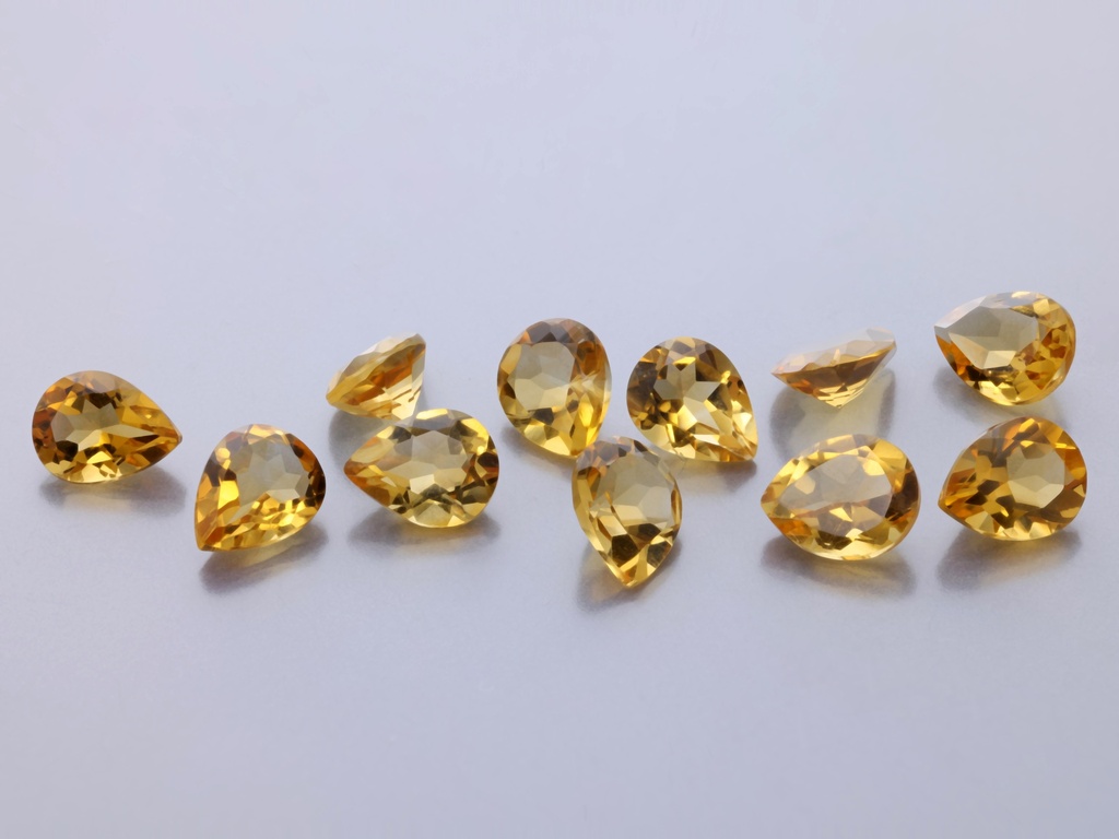 [QCPB0504] Citrine 5x4mm Pear Shape