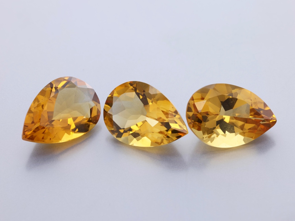 [QCPB1208] Citrine 12x8mm Pear Shape