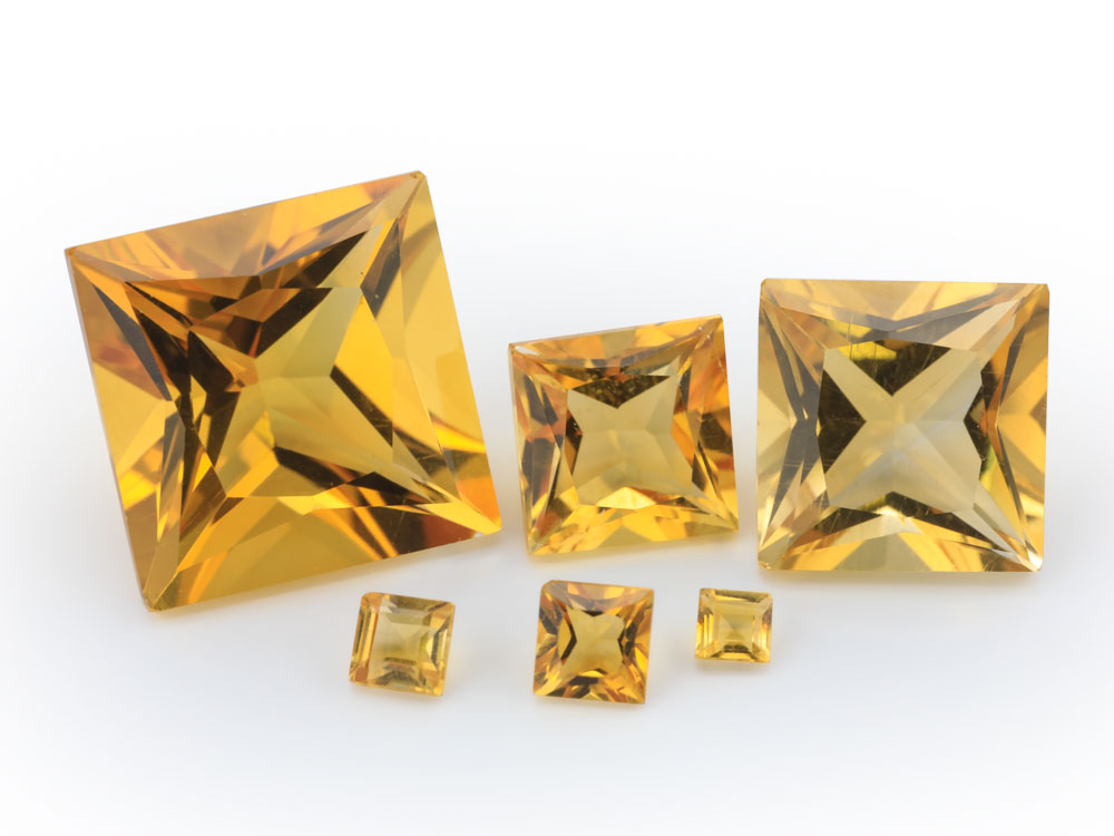 [QCQP0350] Citrine 3.50mm Princess Cut
