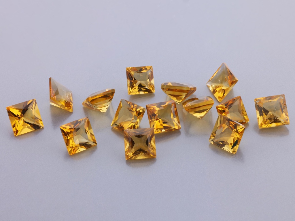 [QCQP0450] Citrine 4.50mm Princess Cut