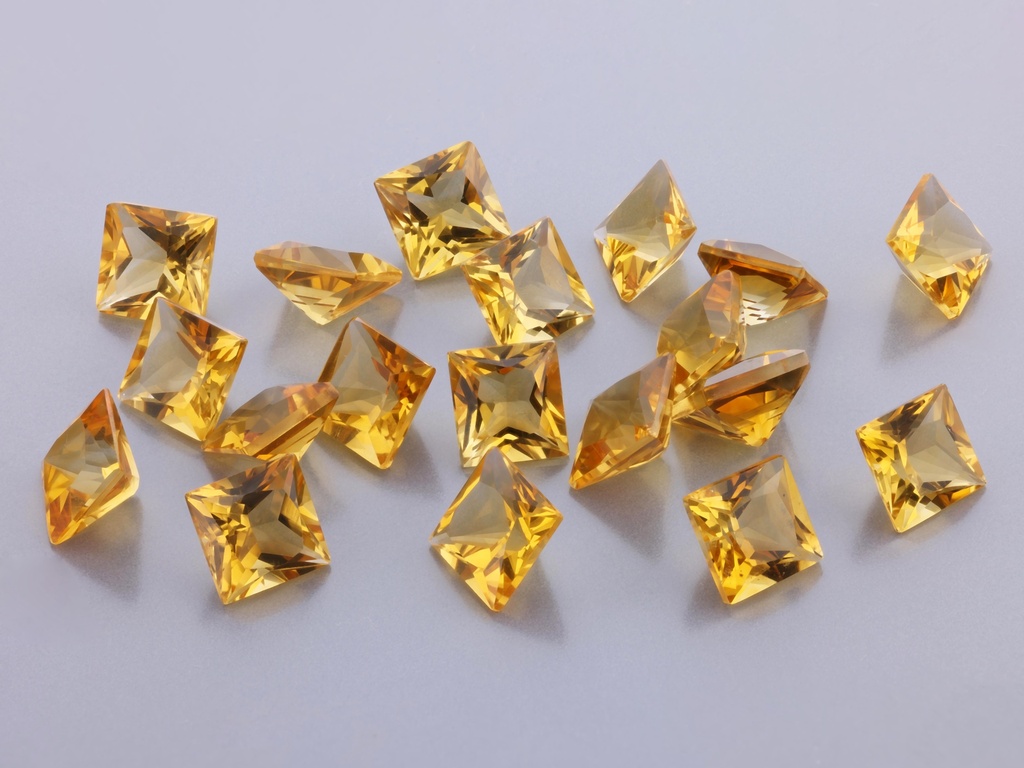 [QCQP0500] Citrine 5.00mm Princess Cut