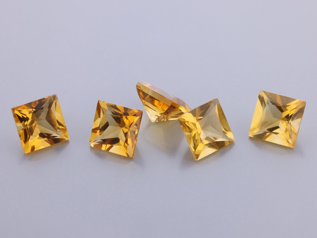 [QCQP0700] Citrine 7.00mm Princess Cut