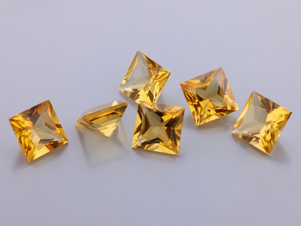[QCQP0800] Citrine 8.00mm Princess Cut