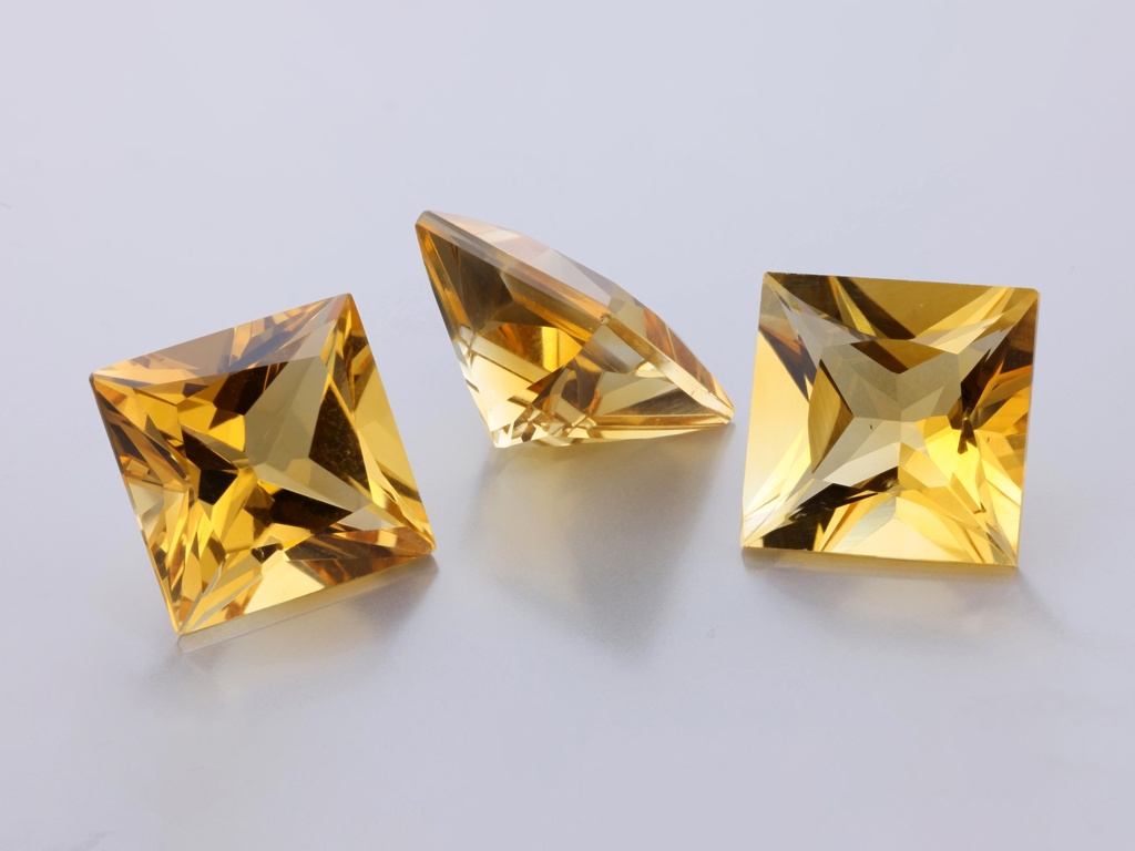 [QCQP1200] Citrine 12mm Princess Cut