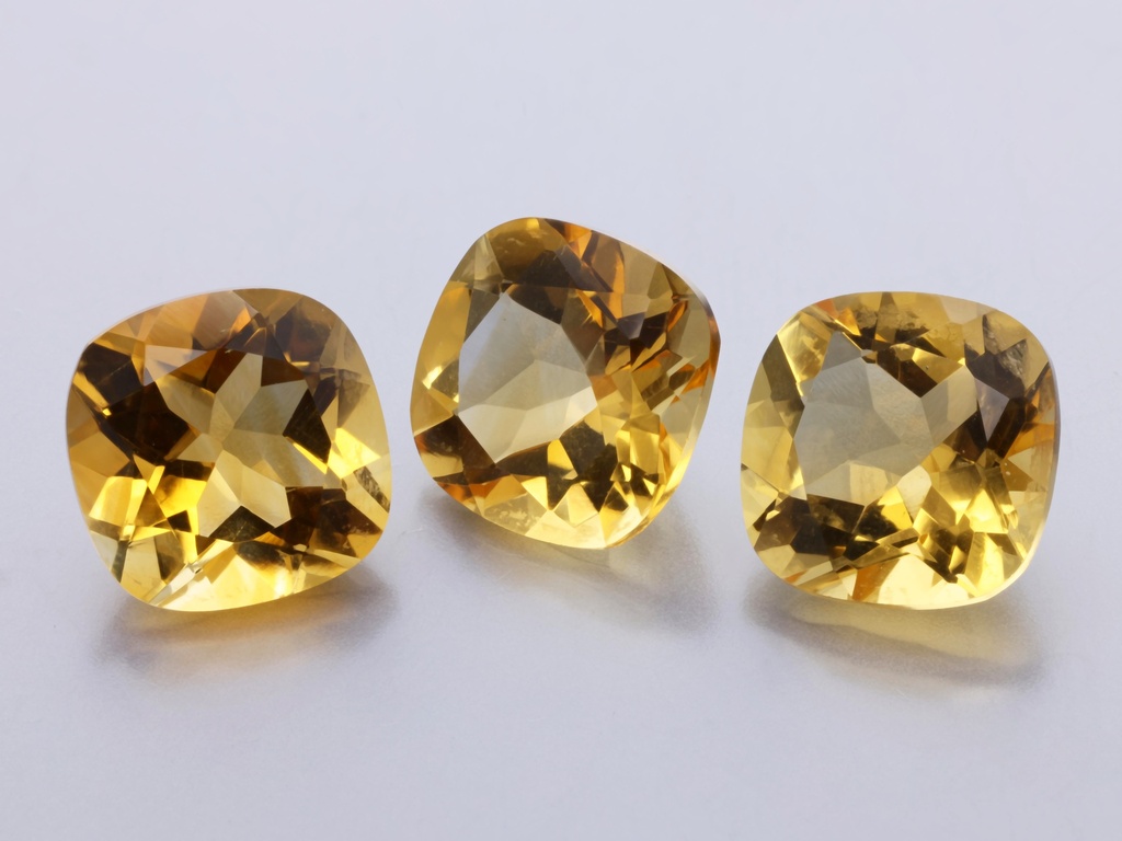 [QCAB0800] Citrine 8.00mm Square Cushion