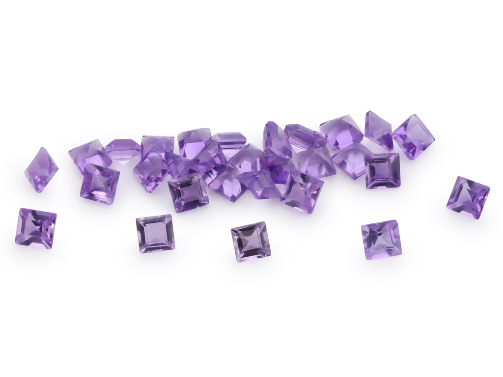 [QAQS0250F] Amethyst Light 2.50mm Carre Cut