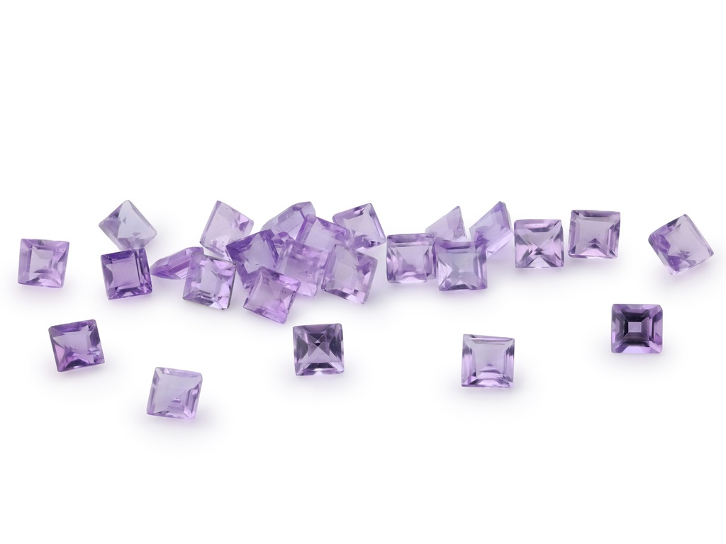 [QAQS0275F] Amethyst Light 2.75mm Carre Cut
