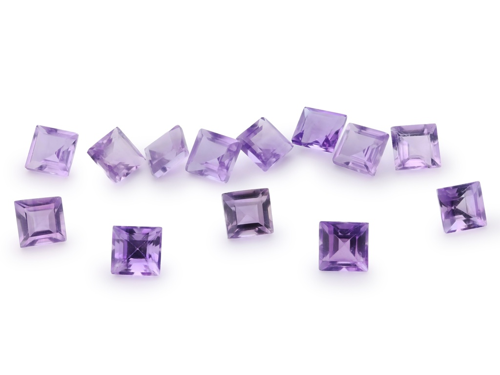 [QAQS0400F] Amethyst Light 4.00mm Carre Cut
