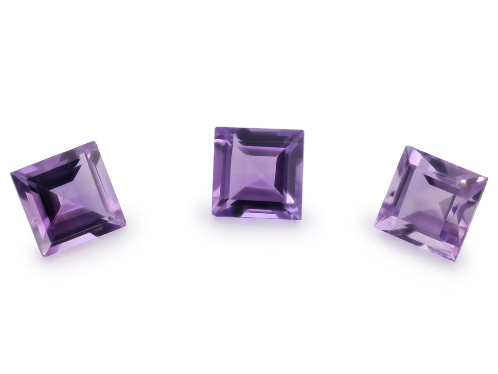 Amethyst Light 8.00mm Carre Cut