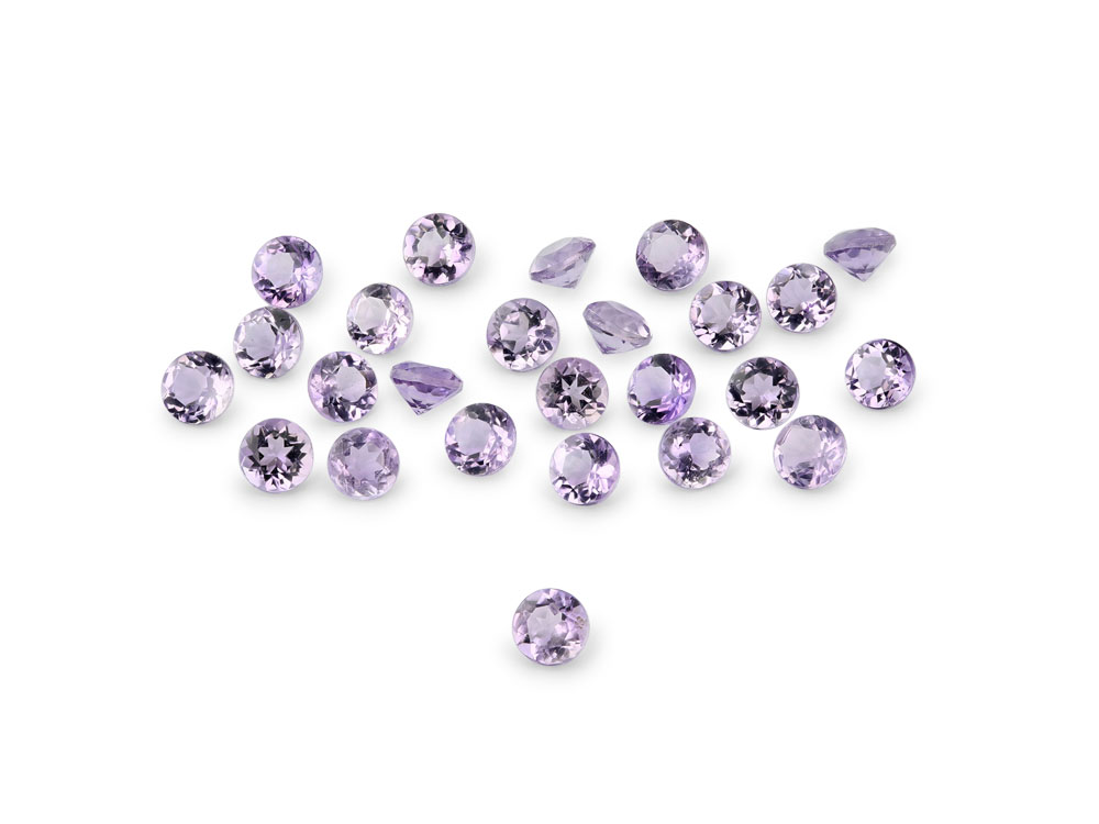 [QARB0225F] Amethyst 2.25mm Round Light Colour 