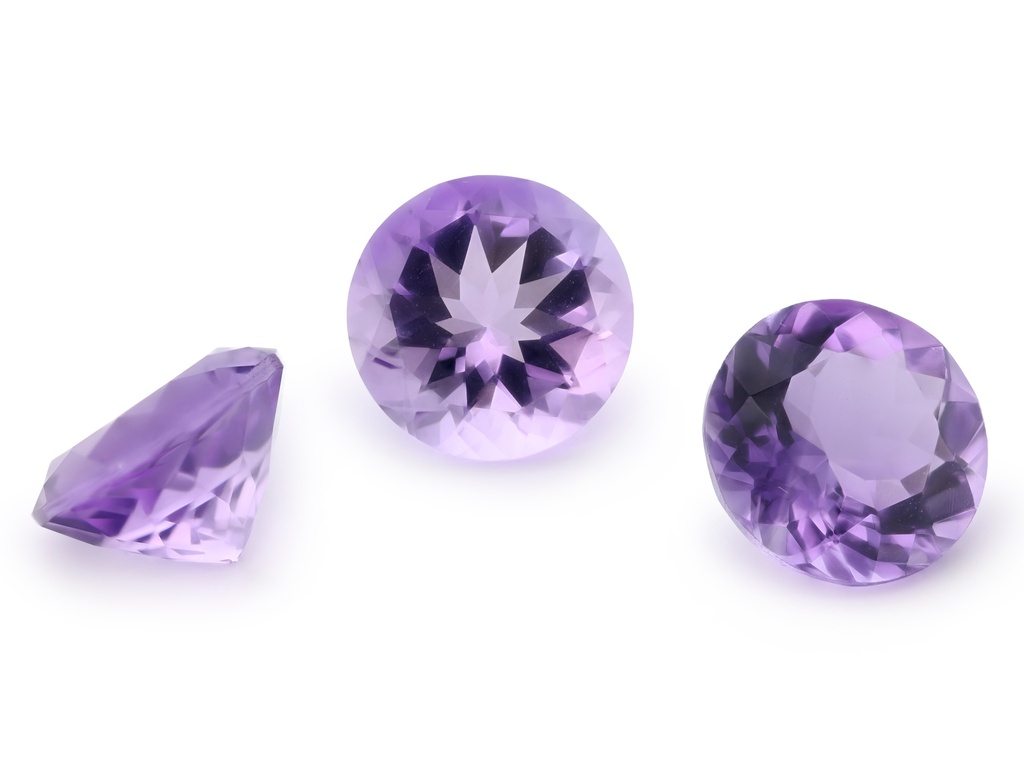 [QARB1200F] Amethyst 12mm Round Light Colour 