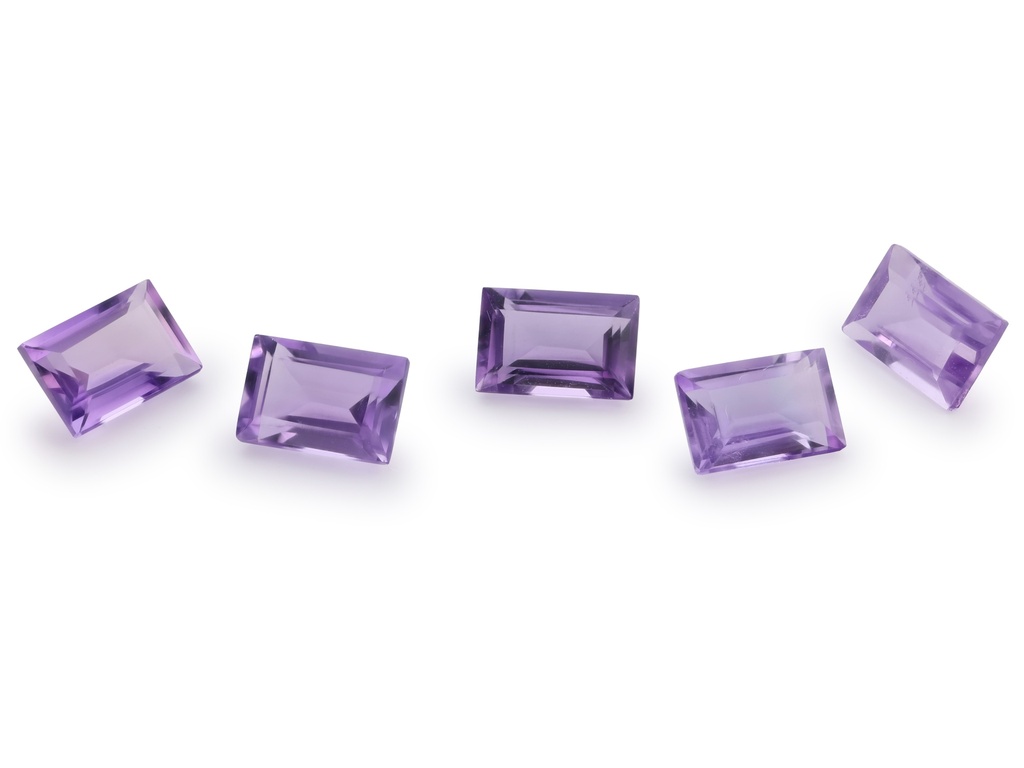 [QABS0604F] Amethyst 6x4mm Baguette Light Colour 