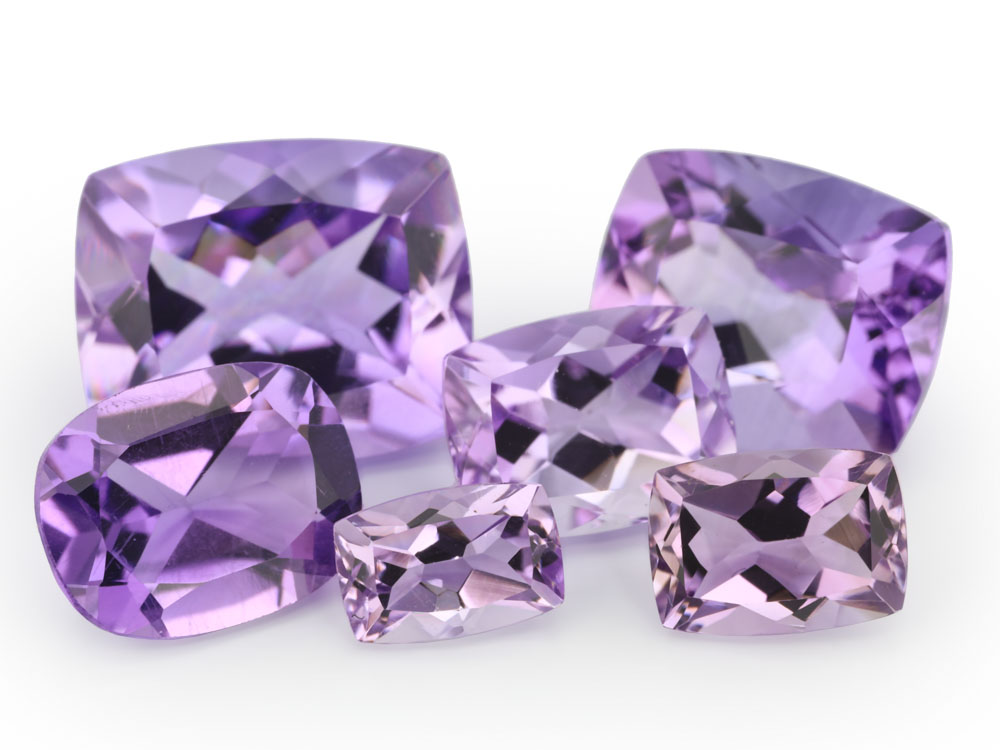 [QAAB0907F] Amethyst 9x7mm Cushion Light Colour