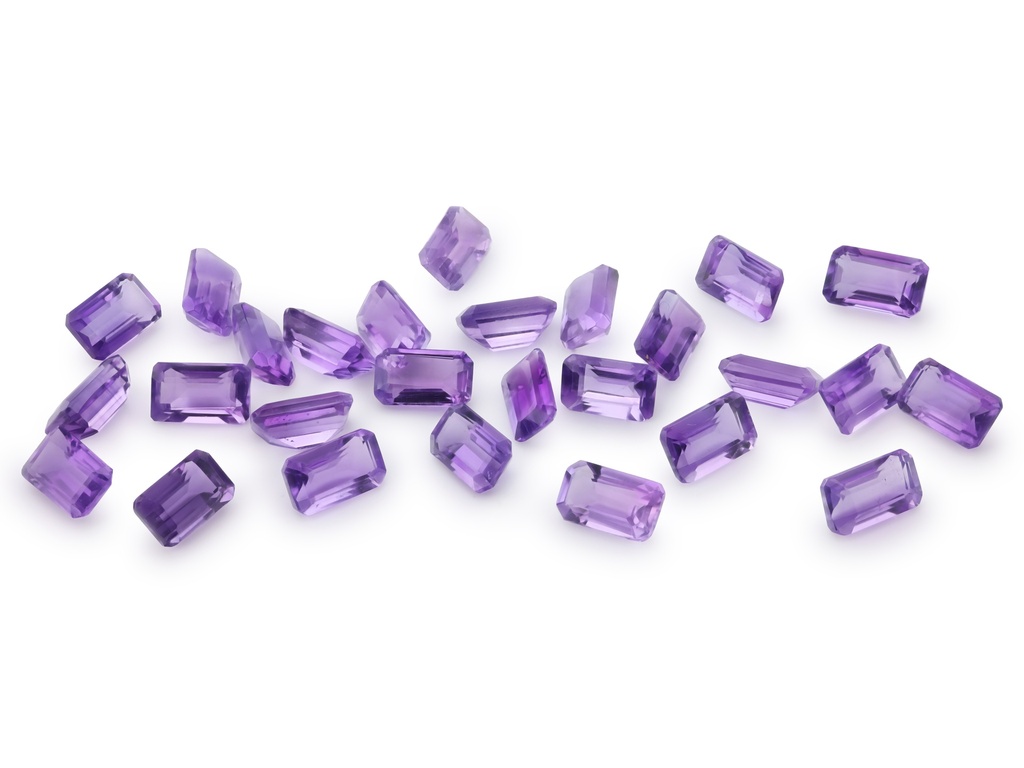 Amethyst 5x3mm Emerald Cut Light Colour 
