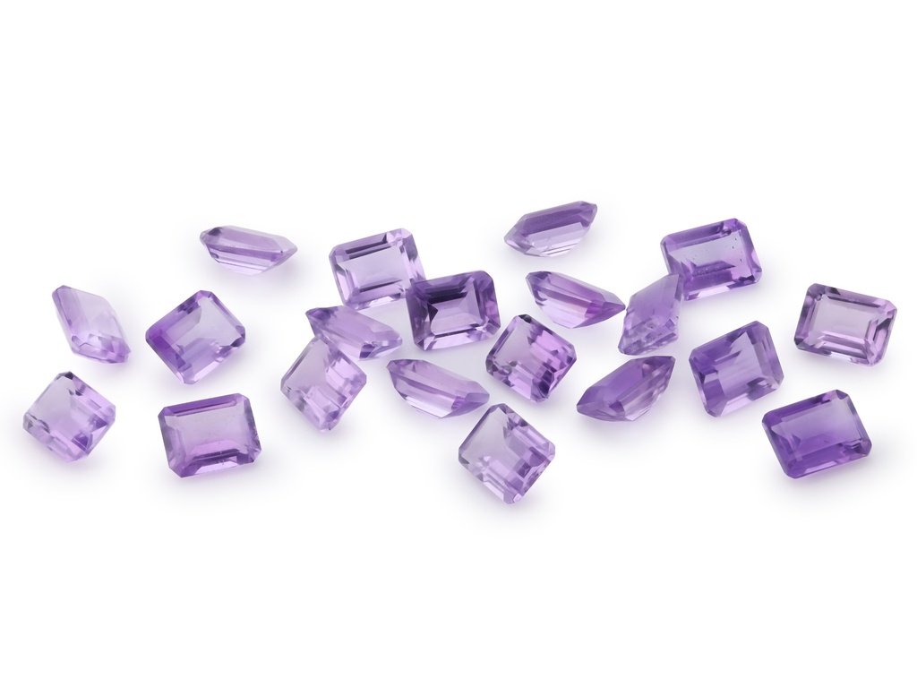 Amethyst 5x4mm Emerald Cut Light Colour 