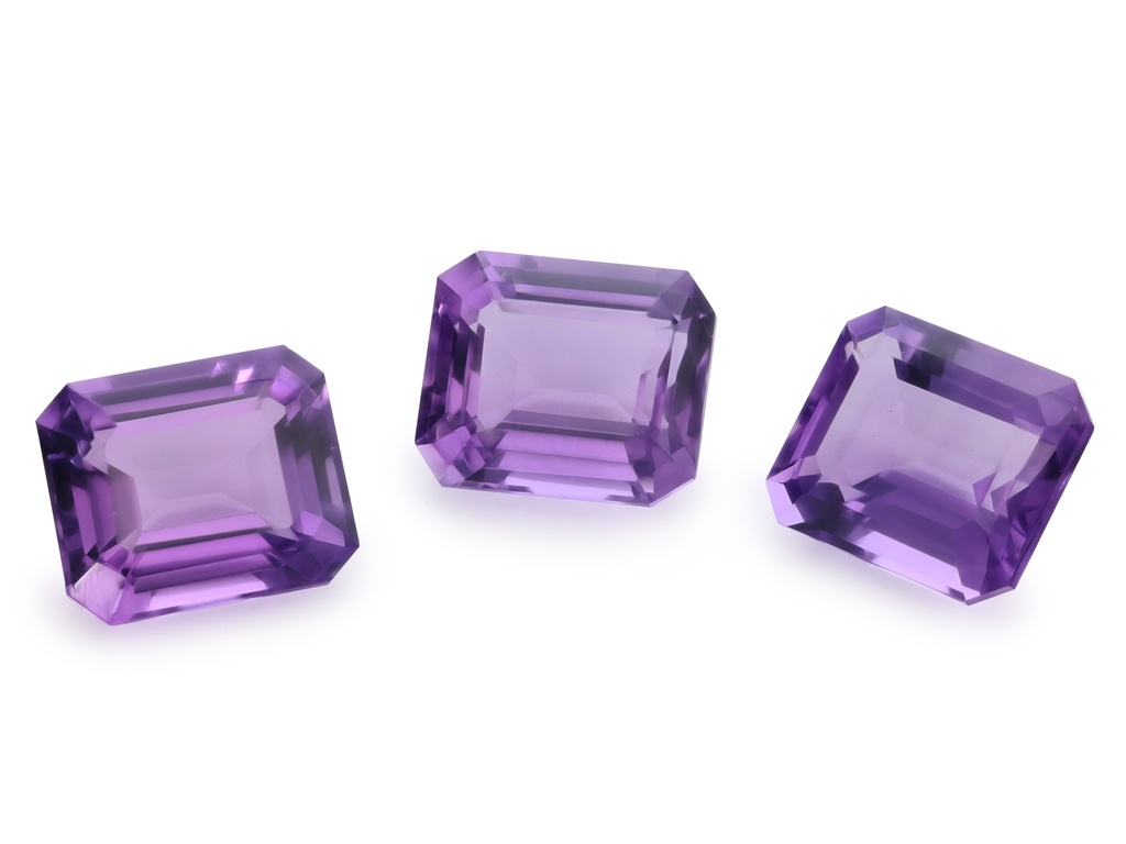 [QAOS1412F] Amethyst 14x12mm Emerald Cut Light Colour 