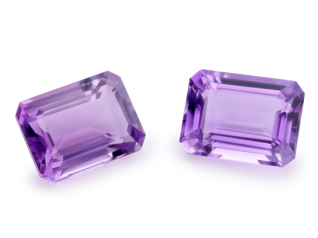 [QAOS1612F] Amethyst 16x12mm Emerald Cut Light Colour 