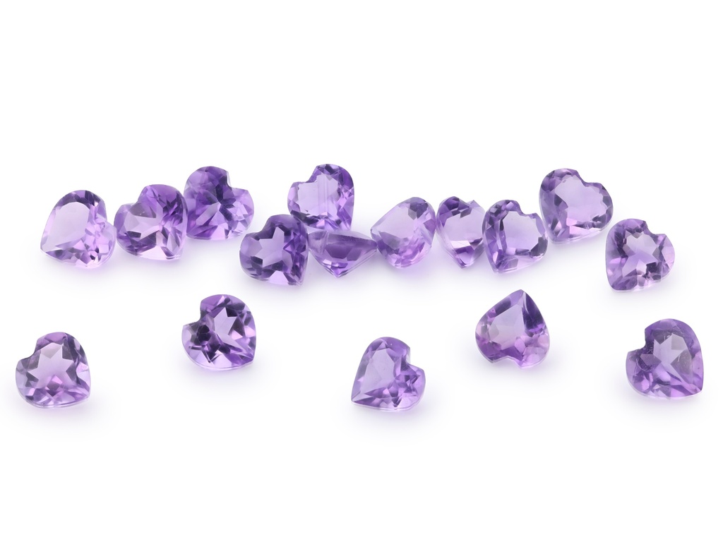 [QAHB0500F] Amethyst 5.00mm Heart Shape Light Colour 