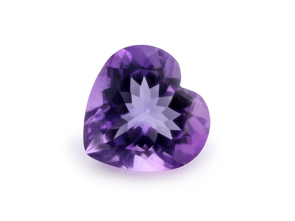 [QAHB1800F] Amethyst 18mm Heart Shape Light Colour 
