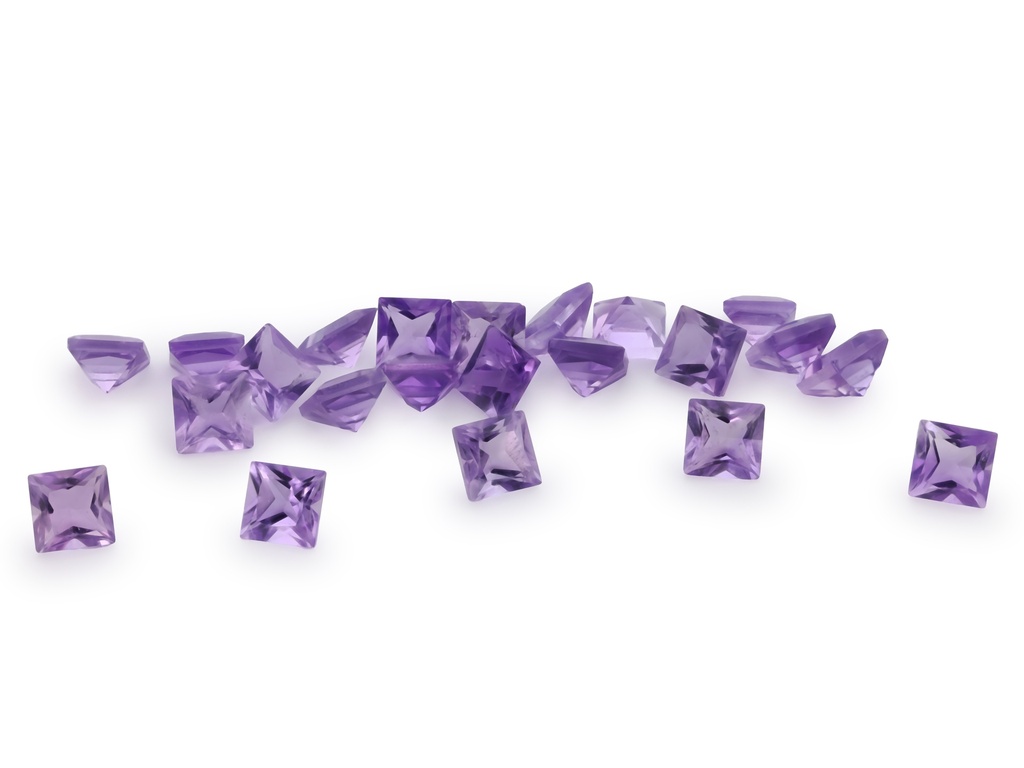 Amethyst 3.00mm Princess Cut Light Colour