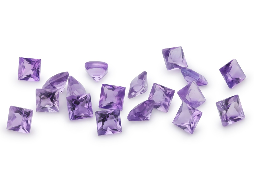 Amethyst 4.00mm Princess Cut Light Colour