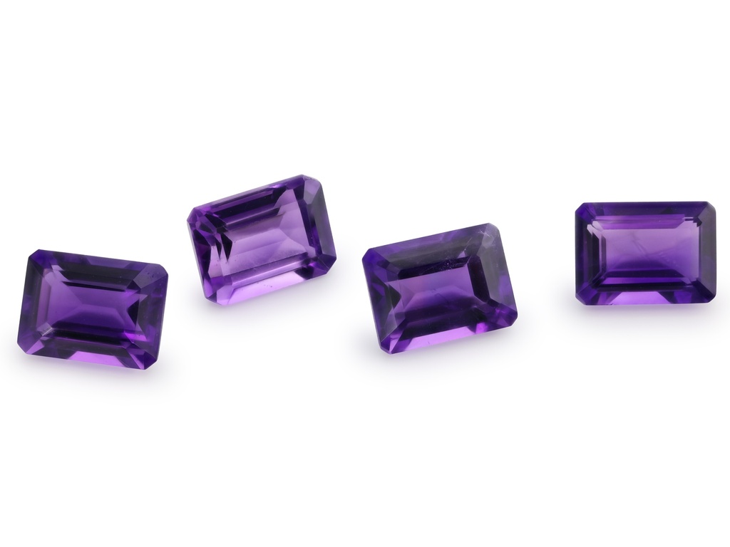 [QAOS0806M] Amethyst Mid to Strong 8x6mm Emerald Cut