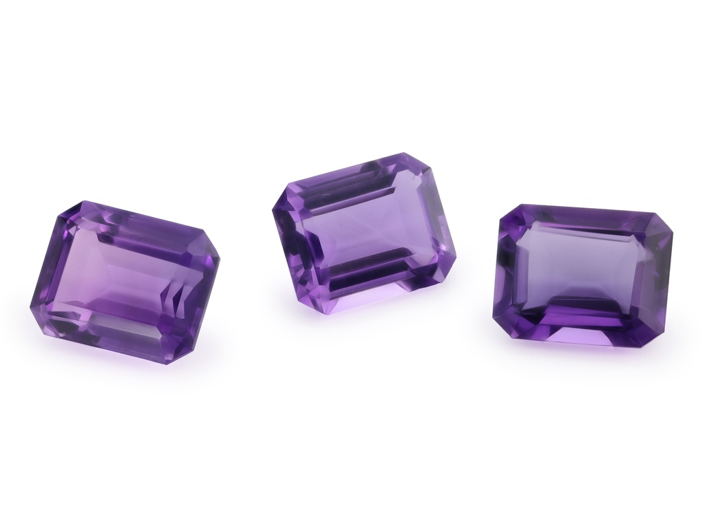 [QAOS1008M] Amethyst Mid to Strong 10x8mm Emerald Cut