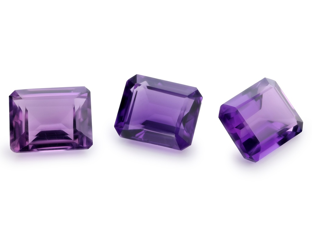 [QAOS1109M] Amethyst Mid to Strong 11x9mm Emerald Cut