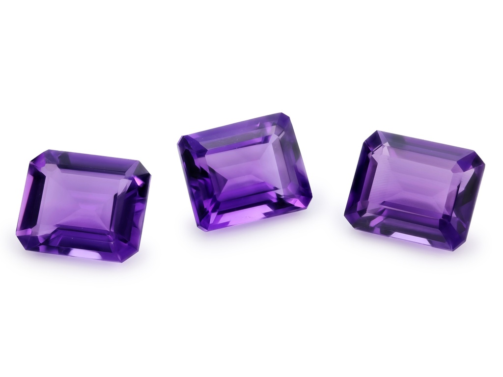 [QAOS1210M] Amethyst Mid to Strong 12x10mm Emerald Cut