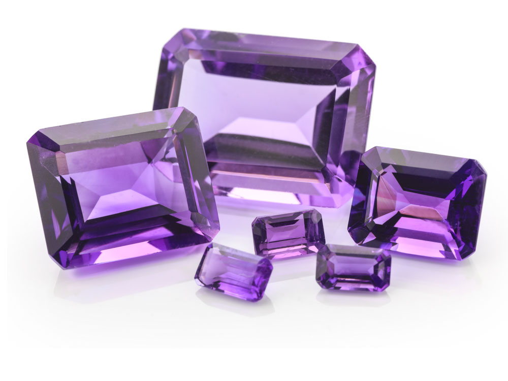 [QAOS1410M] Amethyst Mid to Strong 14x10mm Emerald Cut
