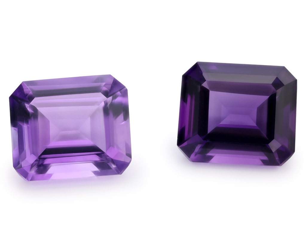 [QAOS1412M] Amethyst Mid to Strong 14x12mm Emerald Cut