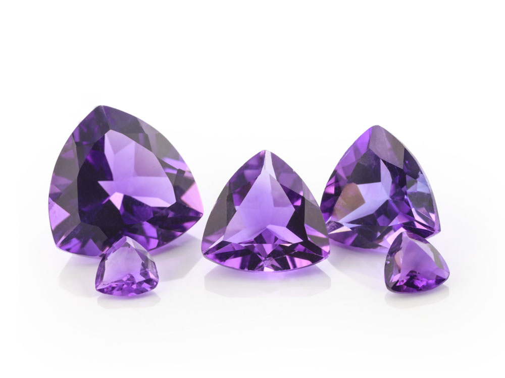 [QATB0800M] Amethyst 8.00mm Trilliant Mid to Strong Colour
