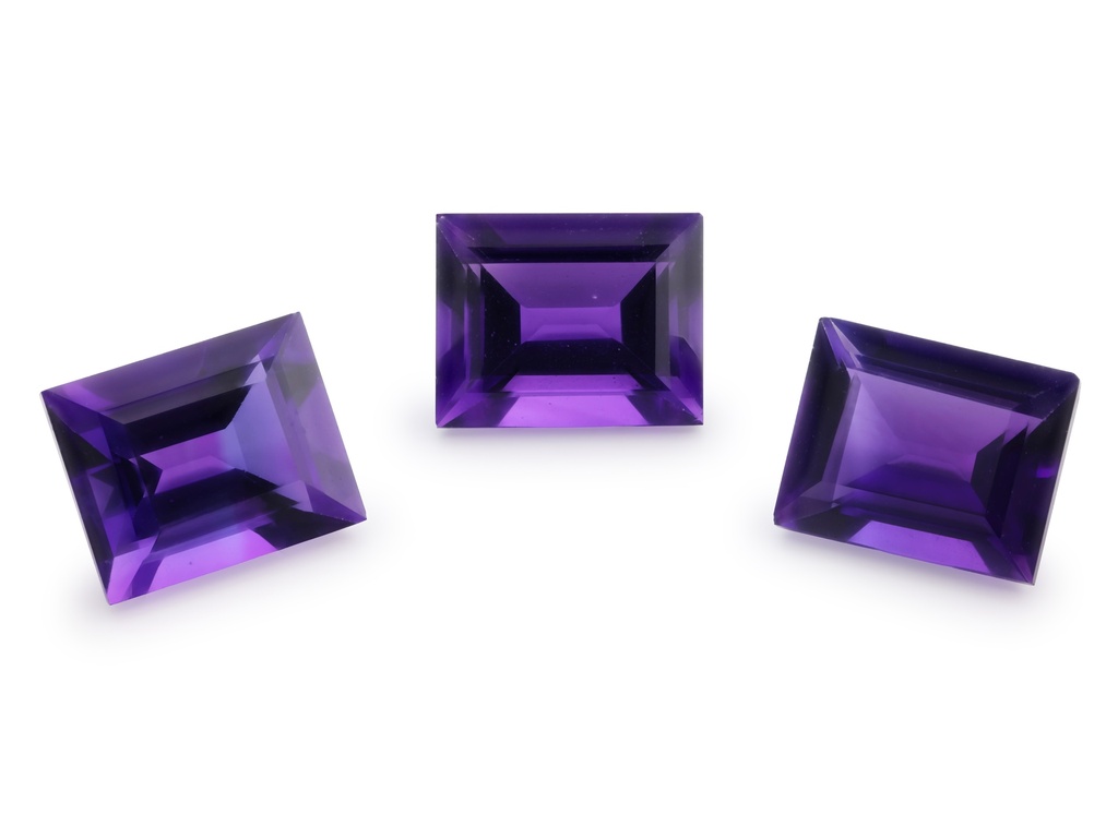 [QABS1008M] Amethyst 10x8mm Baguette Mid to Strong Colour 