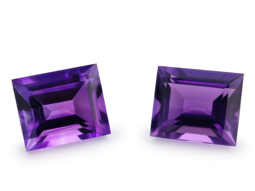 [QABS1210M] Amethyst 12x10mm Baguette Mid to Strong Colour 
