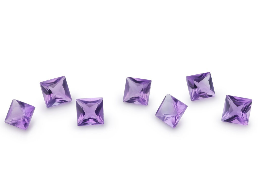 [QAQP0400M] Amethyst 4.00mm Princess Cut Mid to Strong Colour