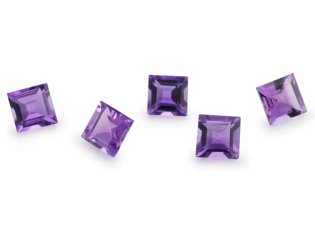 [QAQS0600M] Amethyst 6.00mm Carre Cut Mid to Strong Colour