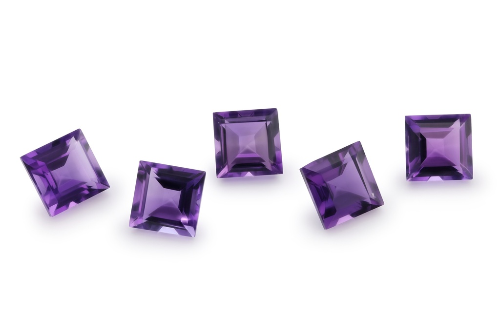 [QAQS0700M] Amethyst 7.00mm Carre Cut Mid to Strong Colour