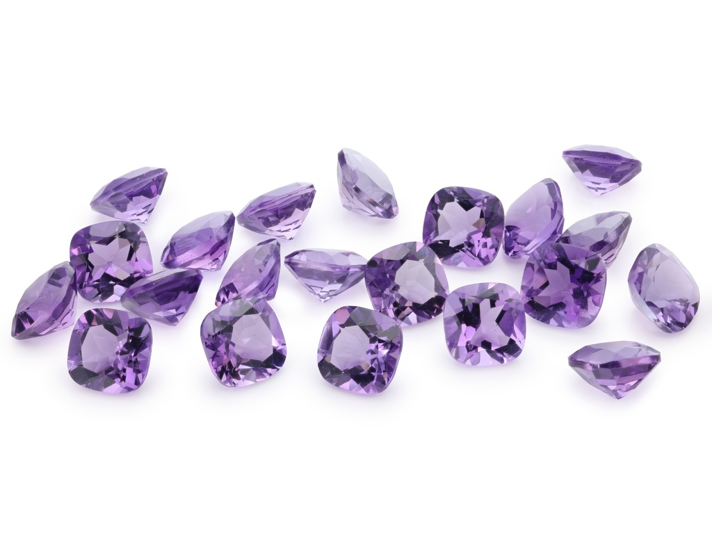 [QAAB0600M] Amethyst 6.00mm Square Cushion Mid to Dark