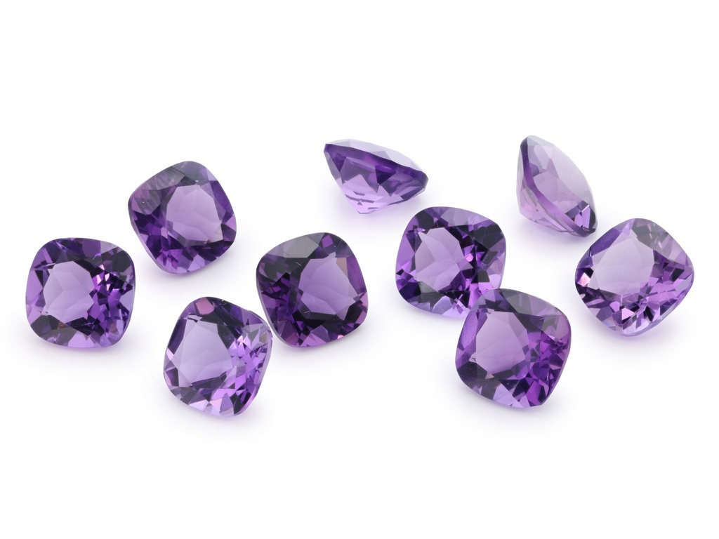 [QAAB0800M] Amethyst 8.00mm Square Cushion Mid to Dark